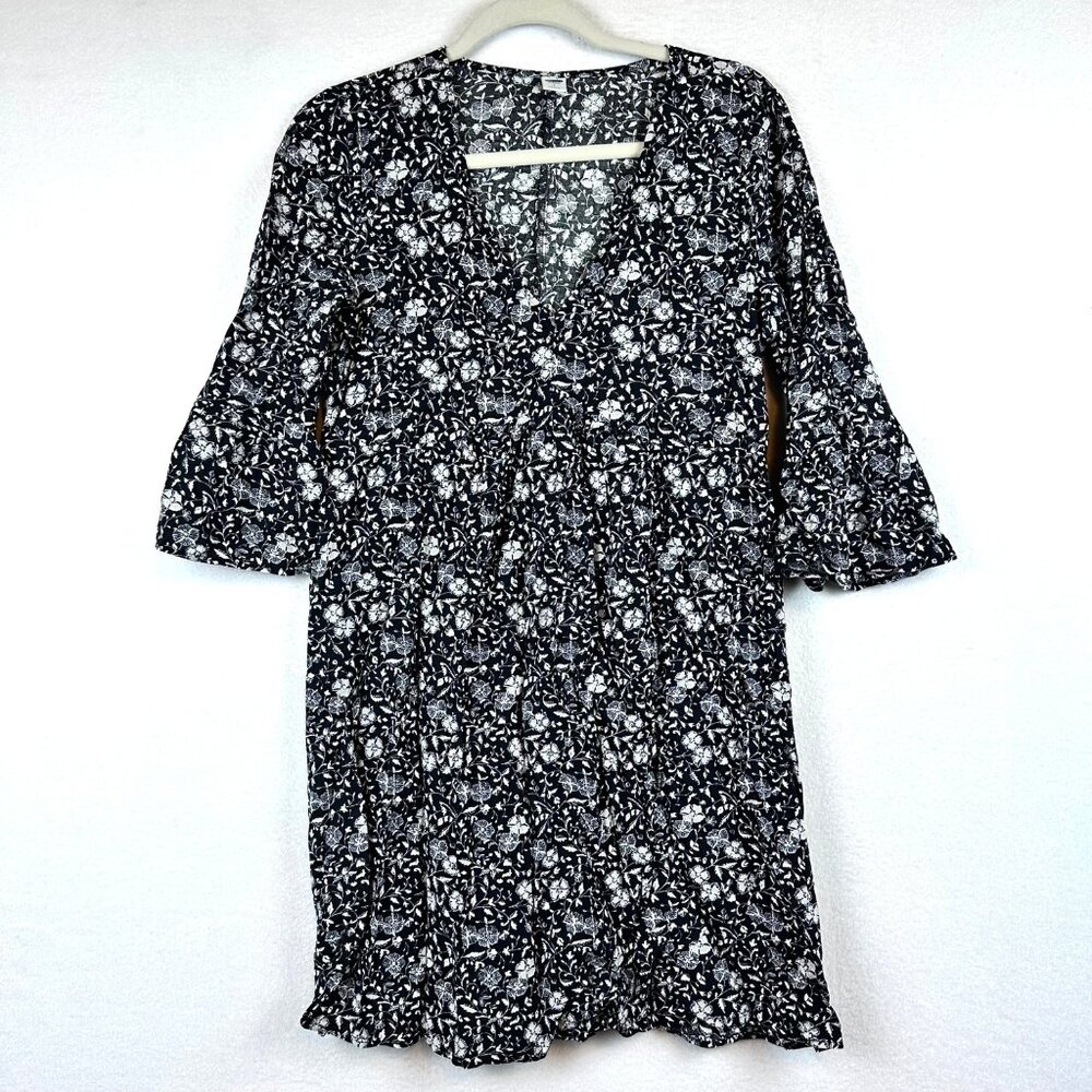 Old Navy Micro Floral Shift Dress Womens Small Whimsigoth Cottage Fairy Babydoll